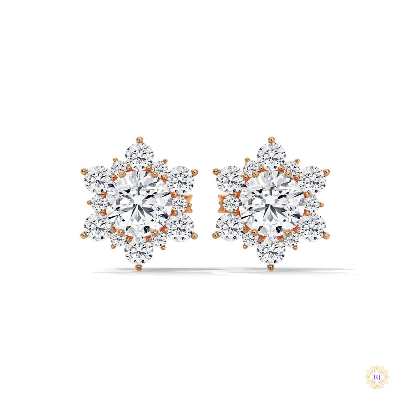 0.30 CT. Floral Cluster Diamond Studs