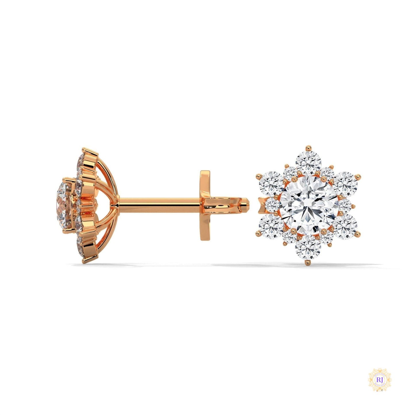 0.30 CT. Floral Cluster Diamond Studs