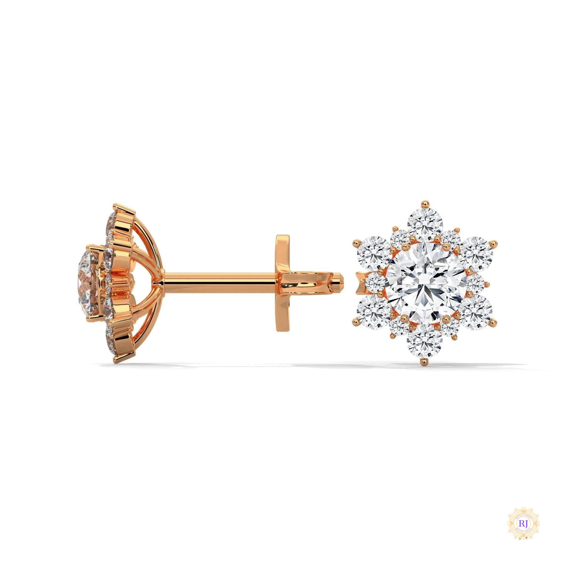 0.30 CT. Floral Cluster Diamond Studs