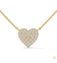 0.30 CT. Heart Pavé Diamond Pendant