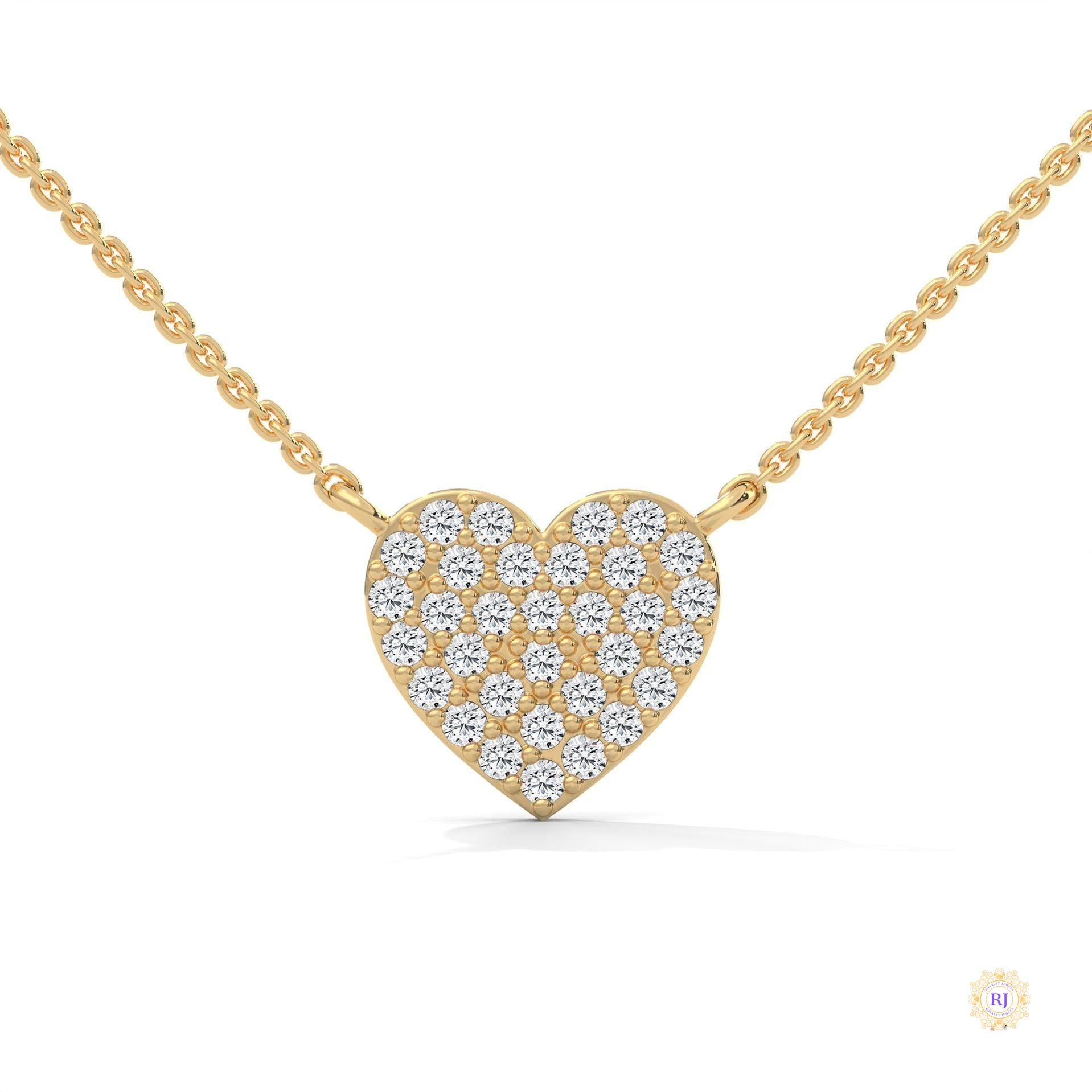 0.30 CT. Heart Pavé Diamond Pendant