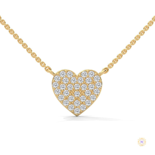 0.30 CT. Heart Pavé Diamond Pendant