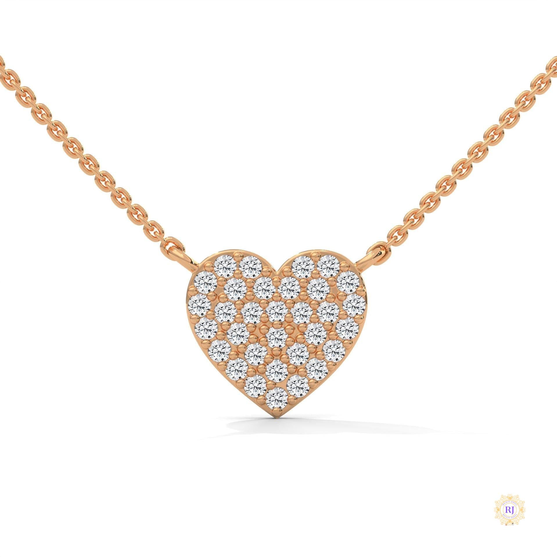 0.30 CT. Heart Pavé Diamond Pendant