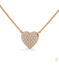 0.30 CT. Heart Pavé Diamond Pendant
