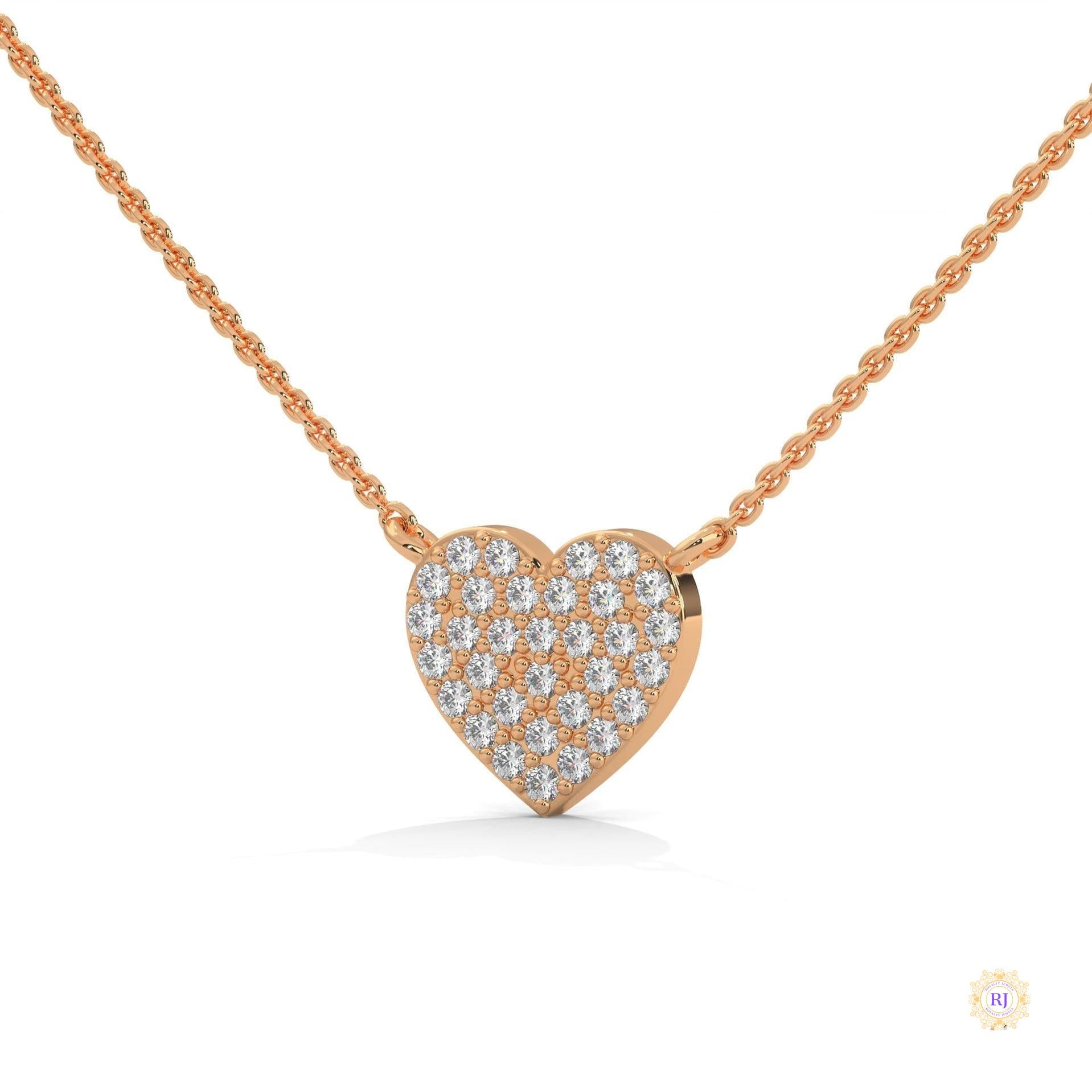 0.30 CT. Heart Pavé Diamond Pendant