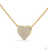 0.30 CT. Heart Pavé Diamond Pendant