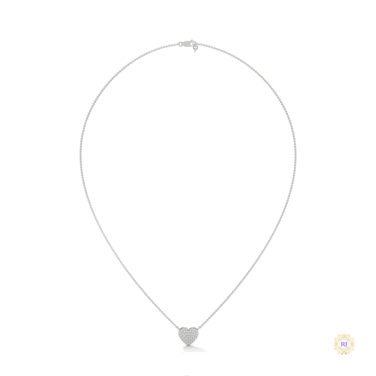 0.30 CT. Heart Pavé Diamond Pendant