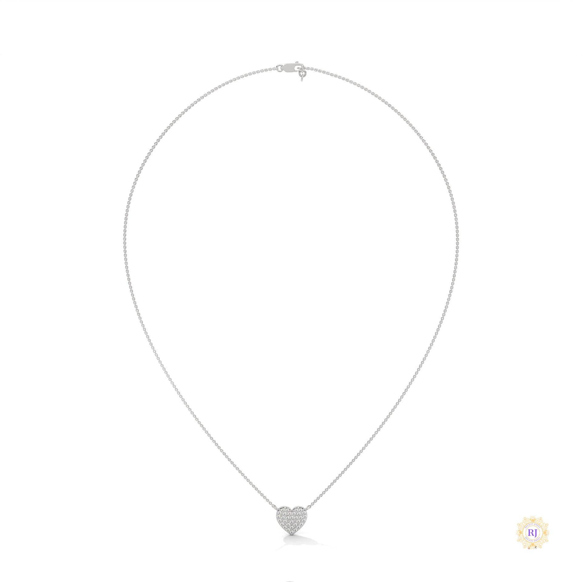 0.30 CT. Heart Pavé Diamond Pendant