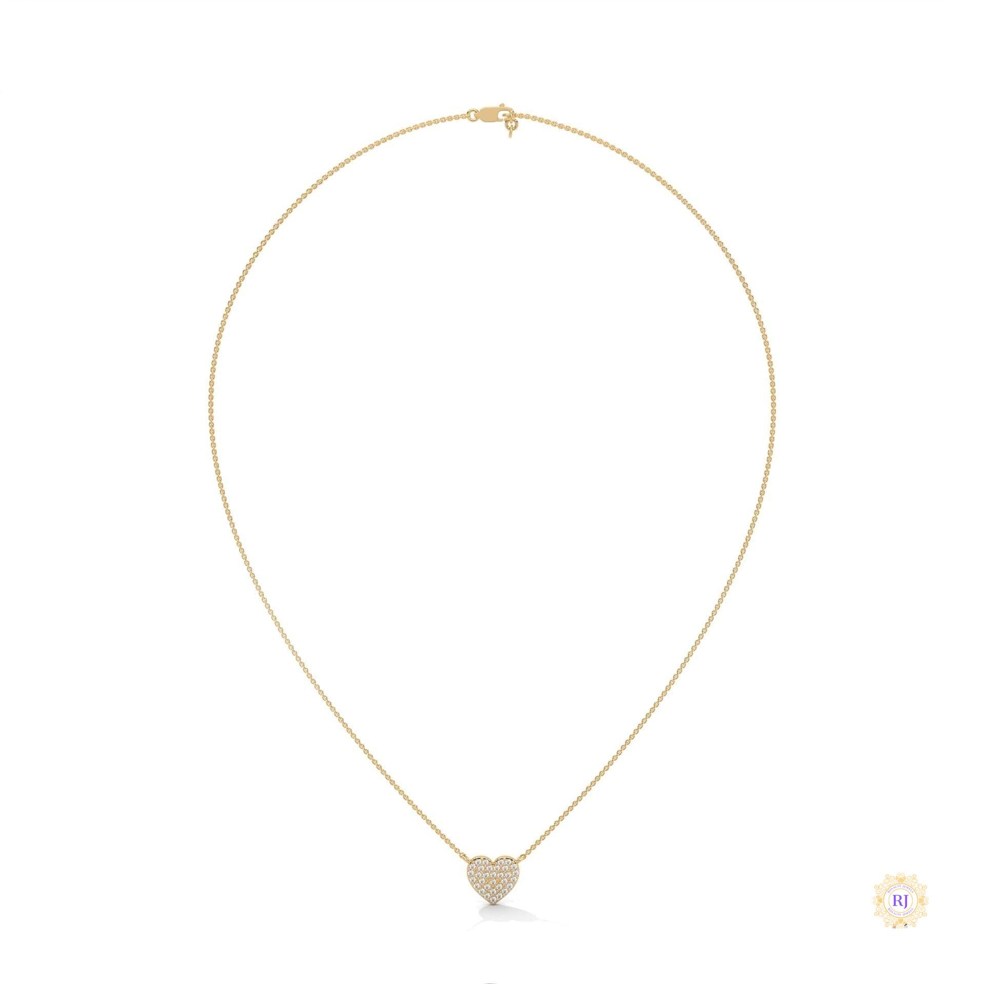 0.30 CT. Heart Pavé Diamond Pendant