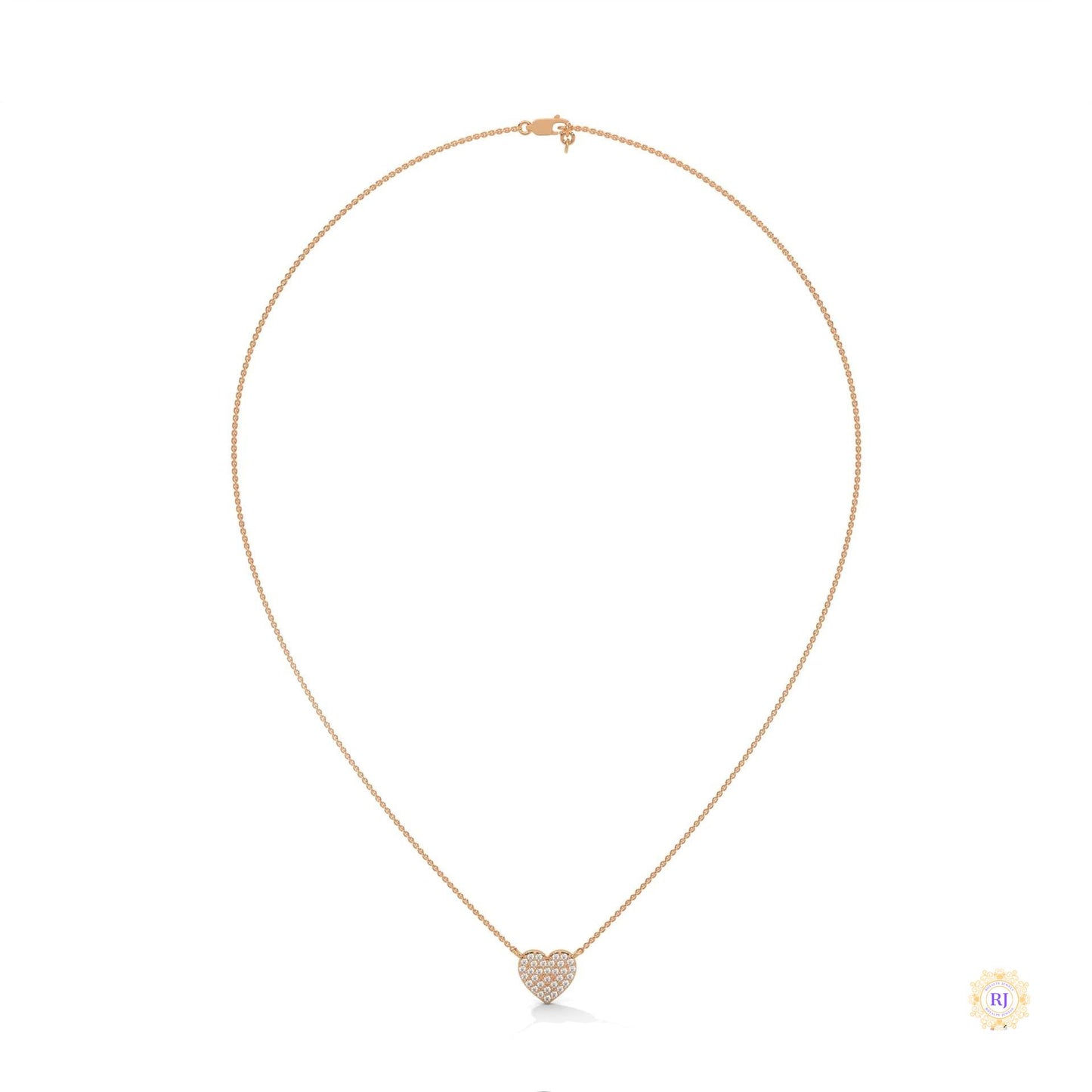 0.30 CT. Heart Pavé Diamond Pendant