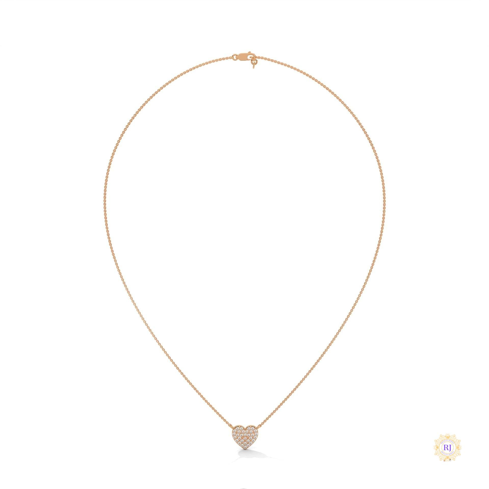 0.30 CT. Heart Pavé Diamond Pendant