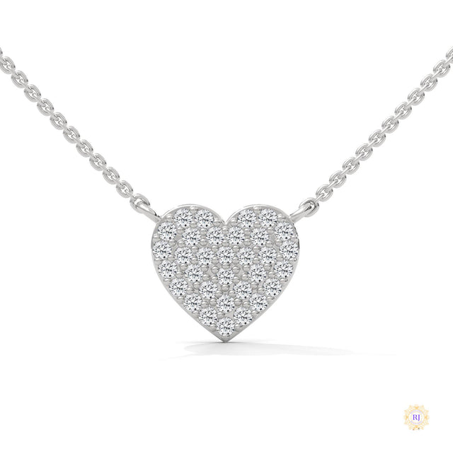 0.30 CT. Heart Pavé Diamond Pendant
