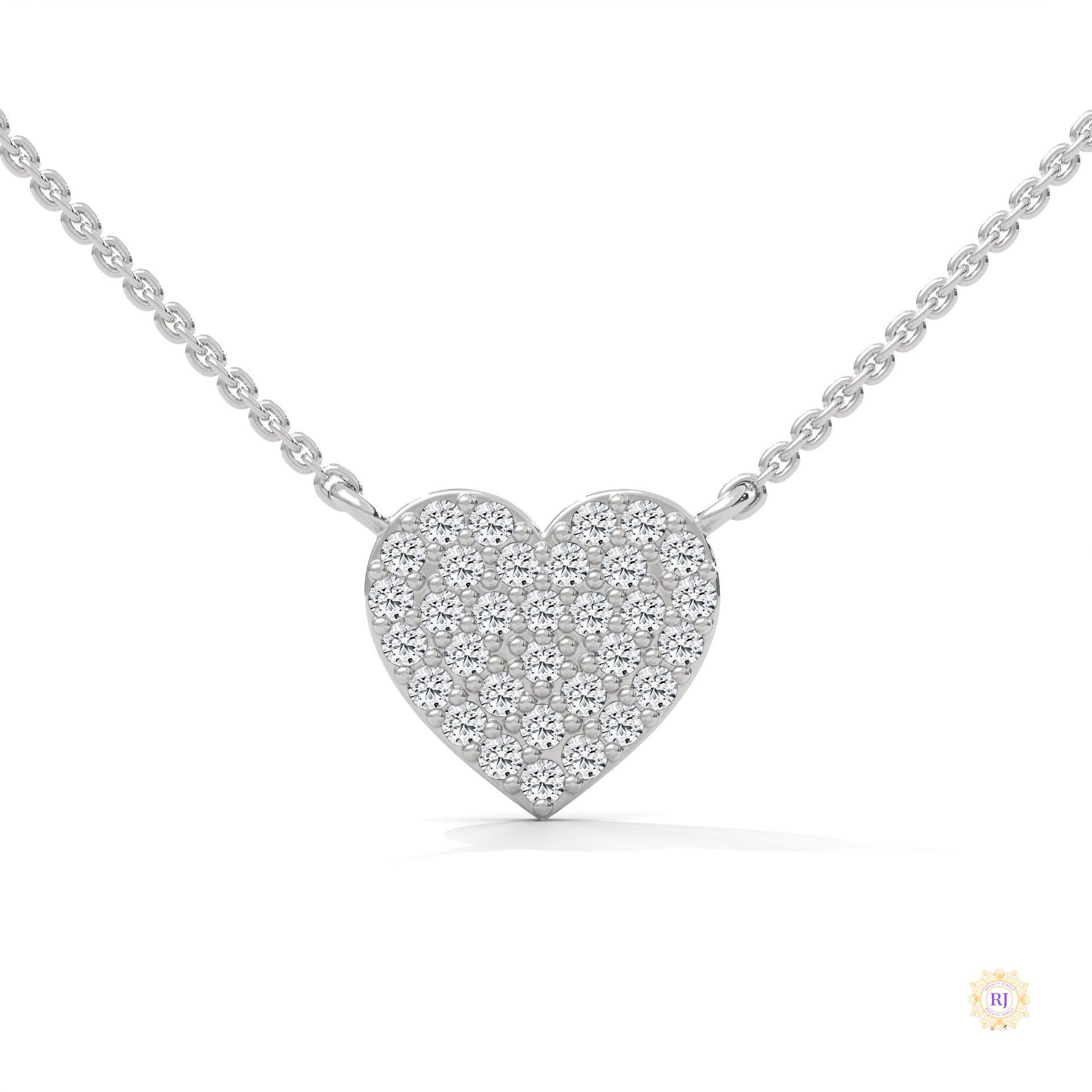 0.30 CT. Heart Pavé Diamond Pendant
