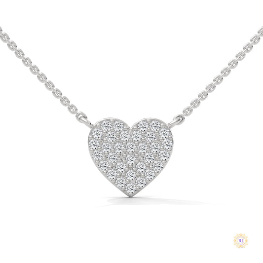 0.30 CT. Heart Pavé Diamond Pendant