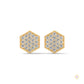 0.30 CT. Hexagon Pavé Diamond Stud Earrings