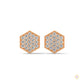0.30 CT. Hexagon Pavé Diamond Stud Earrings