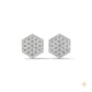 0.30 CT. Hexagon Pavé Diamond Stud Earrings