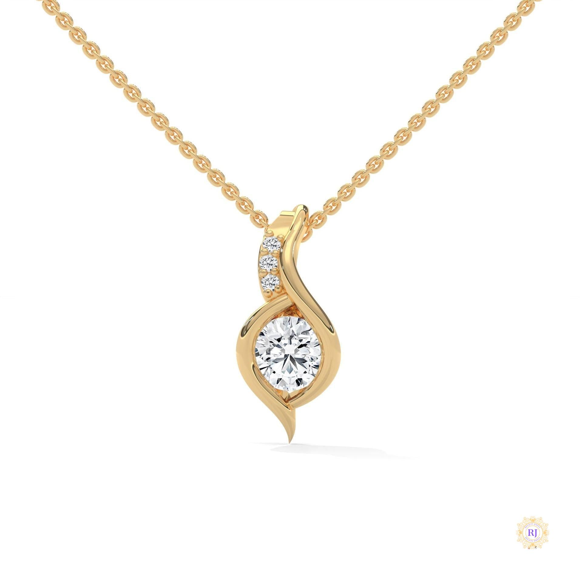 0.30 CT. Lab Diamond Teardrop Pendant