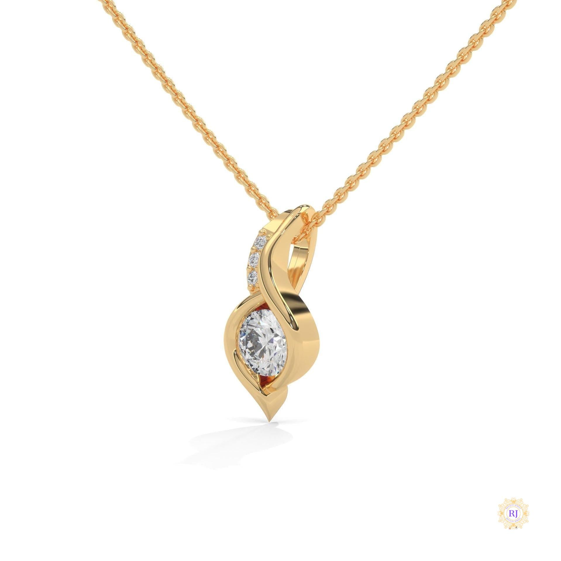 0.30 CT. Lab Diamond Teardrop Pendant