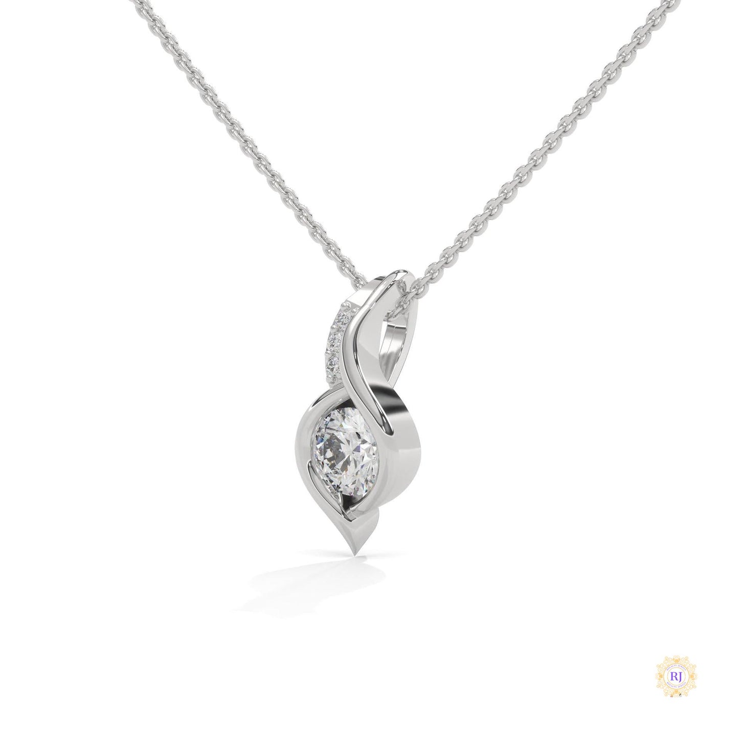 0.30 CT. Lab Diamond Teardrop Pendant