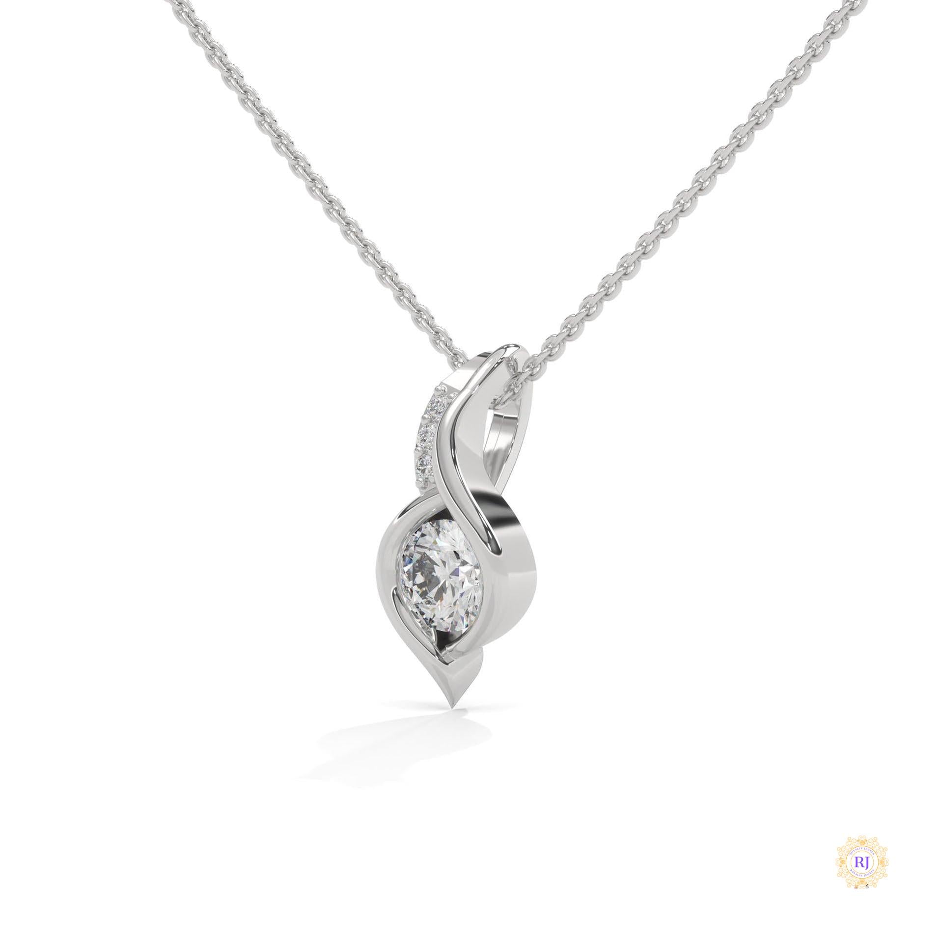 0.30 CT. Lab Diamond Teardrop Pendant