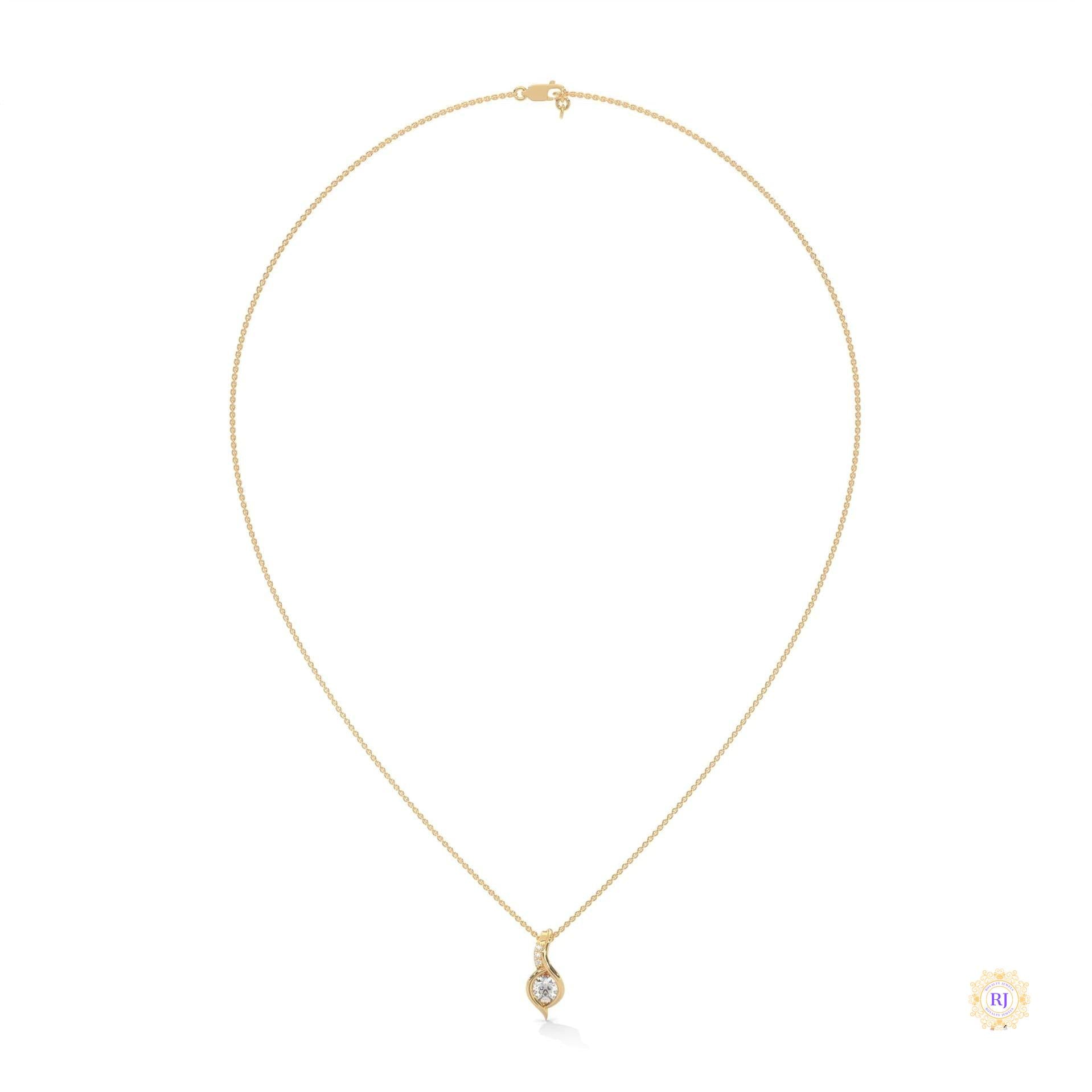 0.30 CT. Lab Diamond Teardrop Pendant