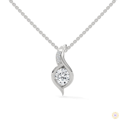 0.30 CT. Lab Diamond Teardrop Pendant