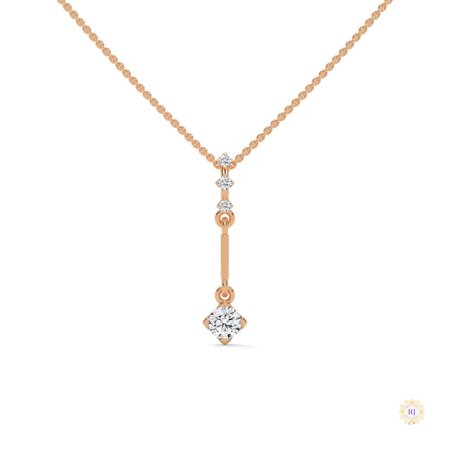 0.30 CT. Linear Drop Pendant