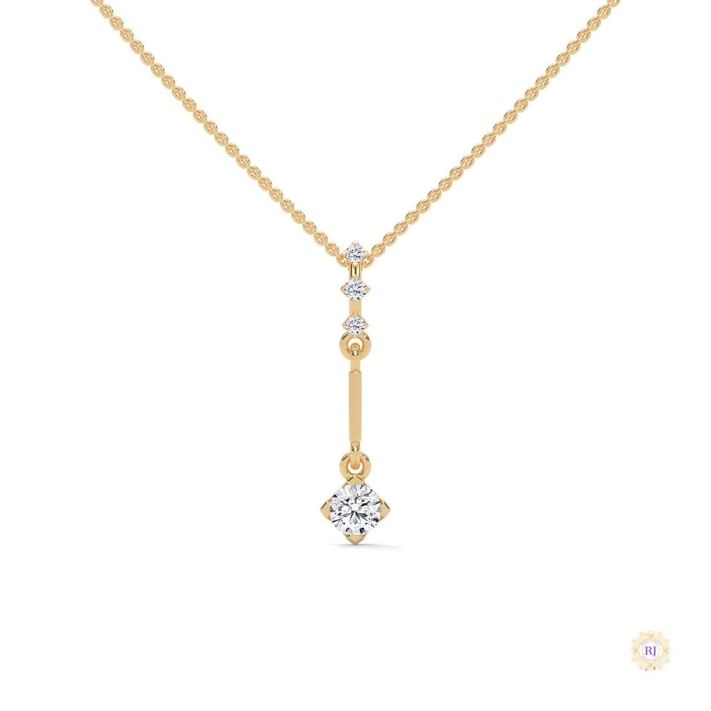 0.30 CT. Linear Drop Pendant