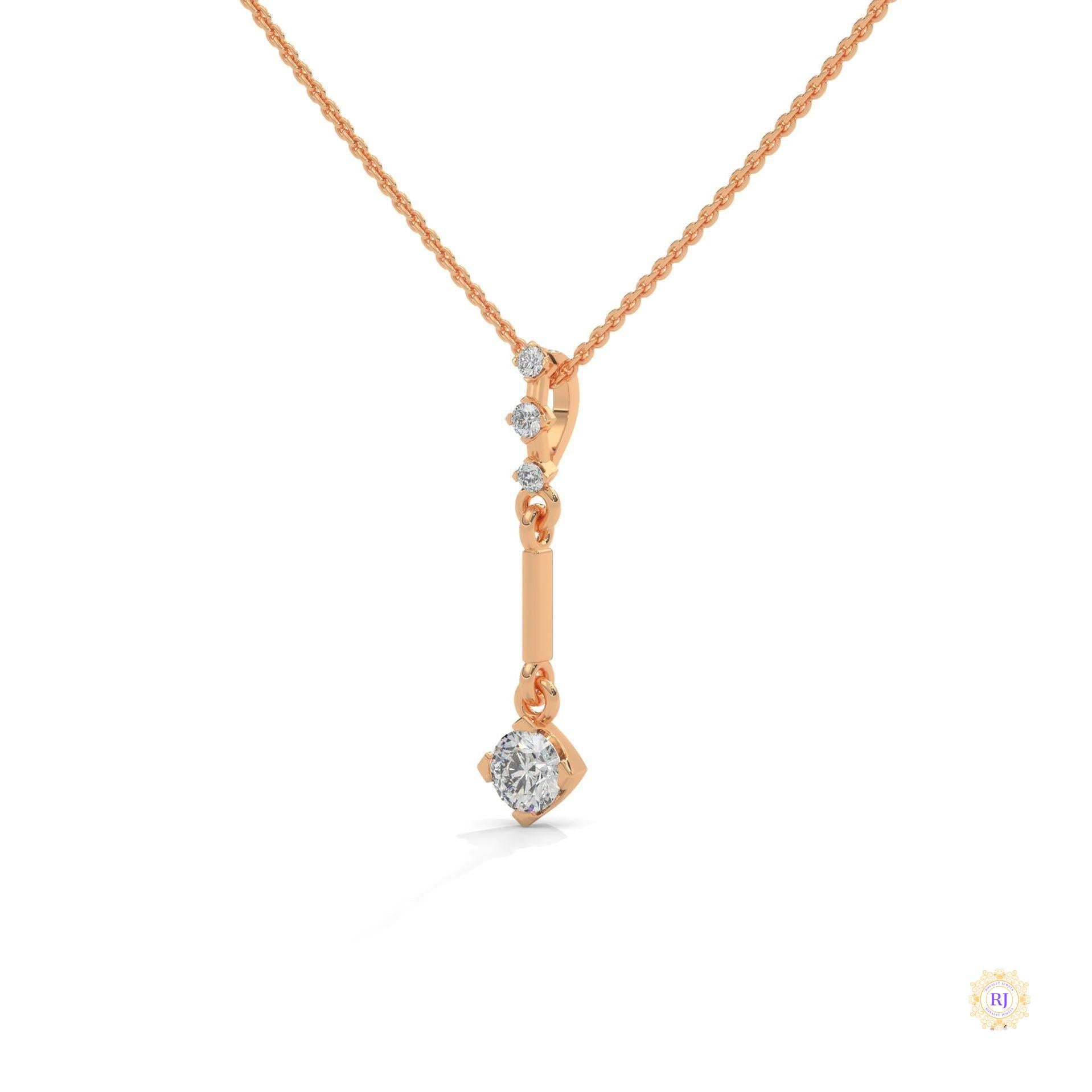 0.30 CT. Linear Drop Pendant