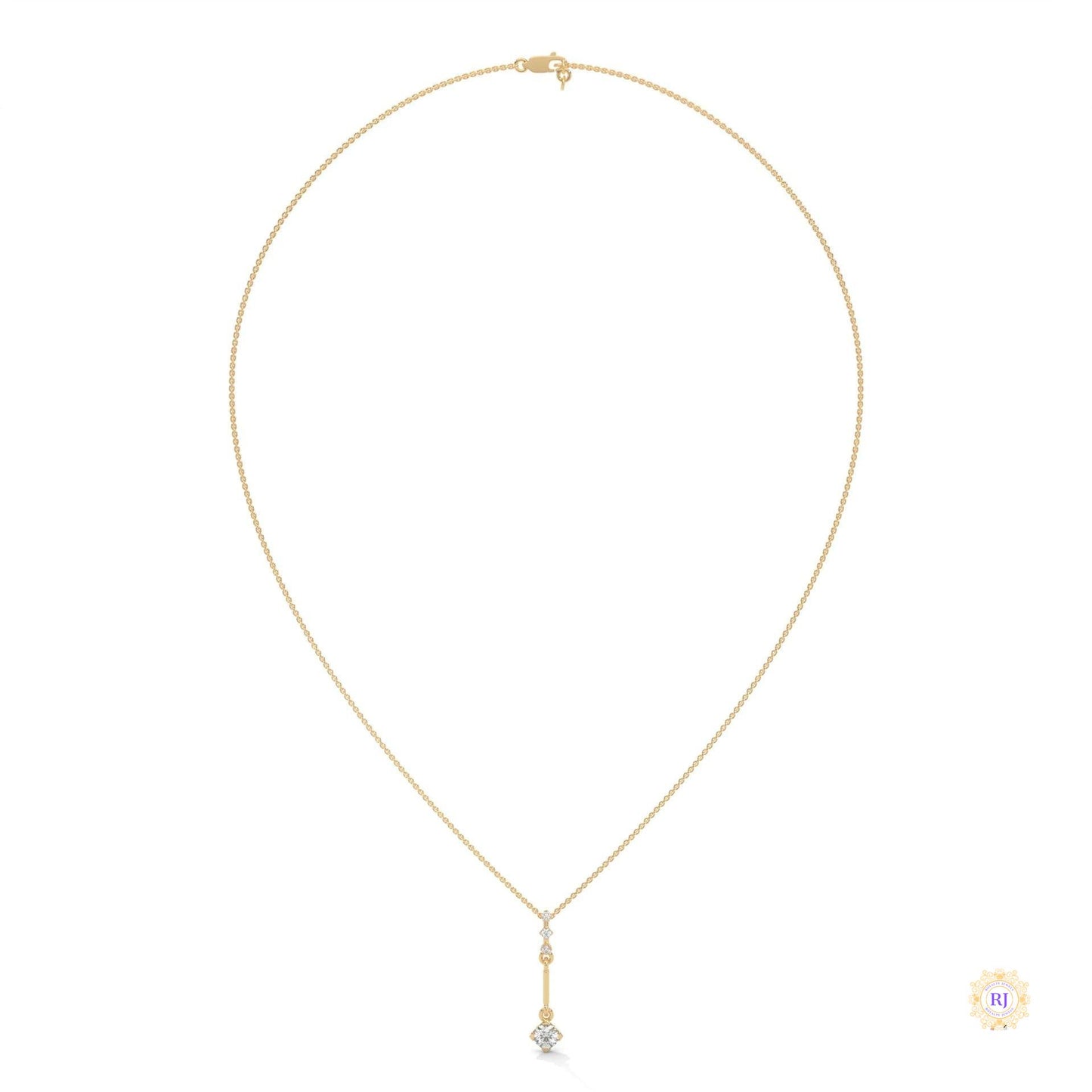 0.30 CT. Linear Drop Pendant