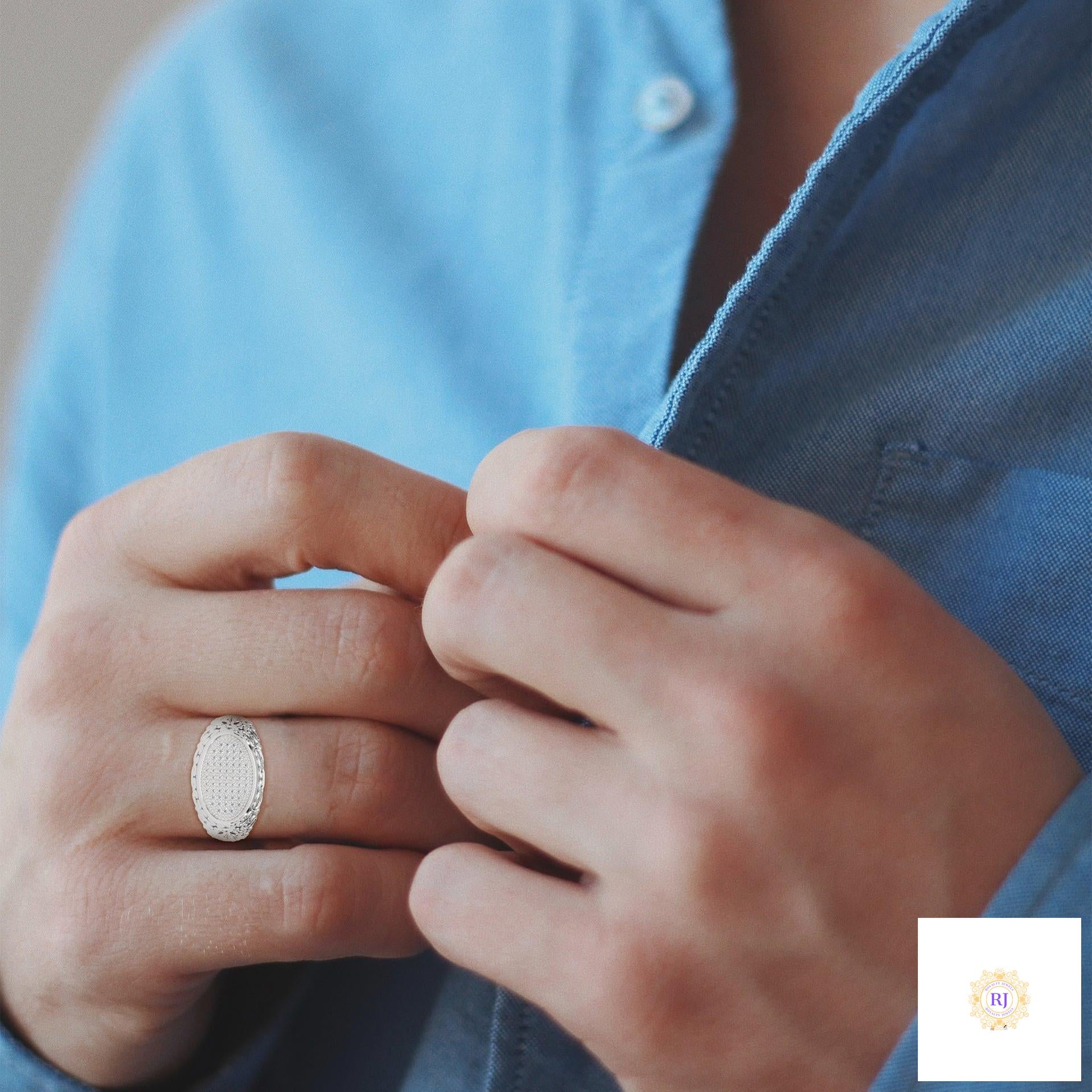 0.30 Ct. Filigree Pavé Lab Diamond Men’s Ring