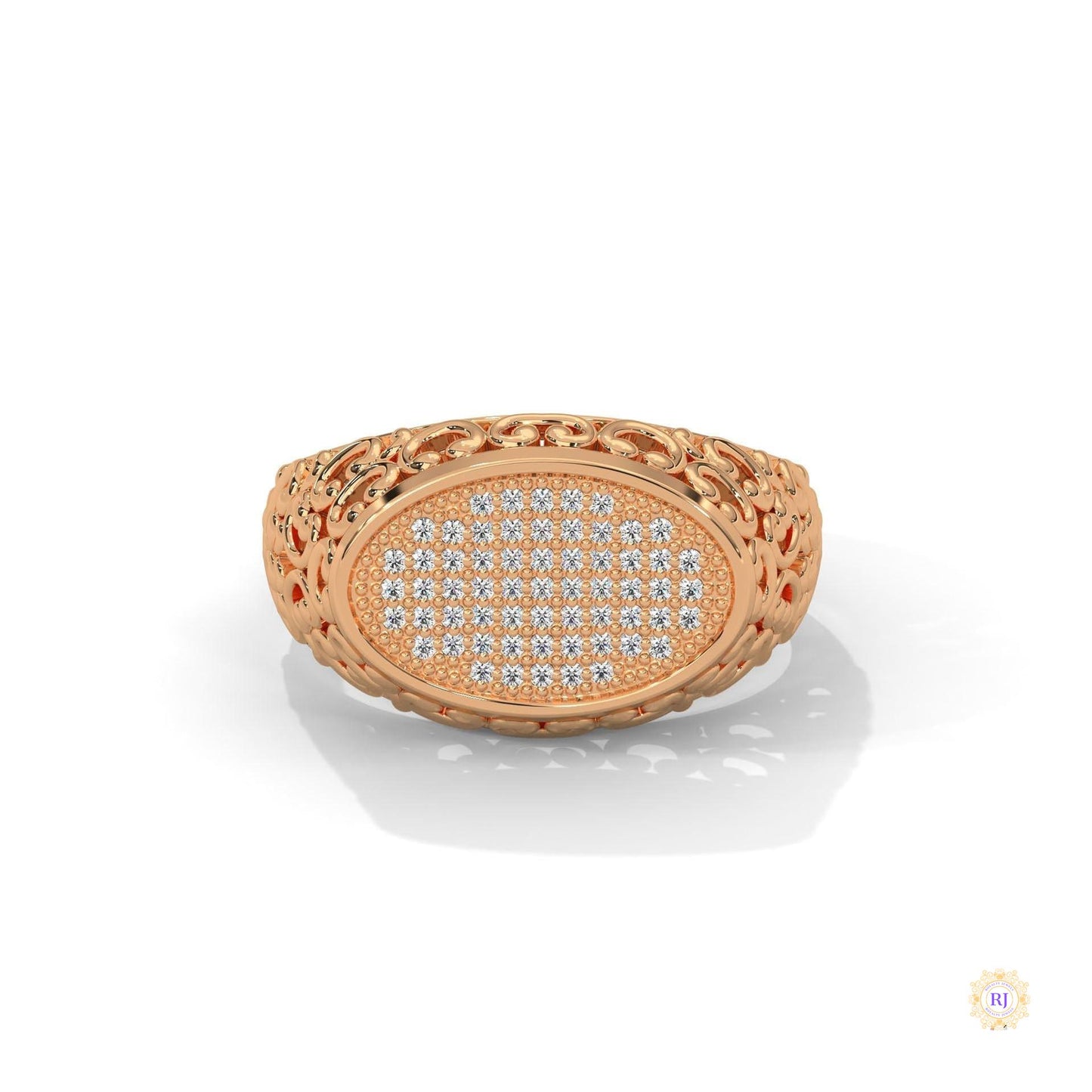 0.30 Ct. Filigree Pavé Lab Diamond Men’s Ring