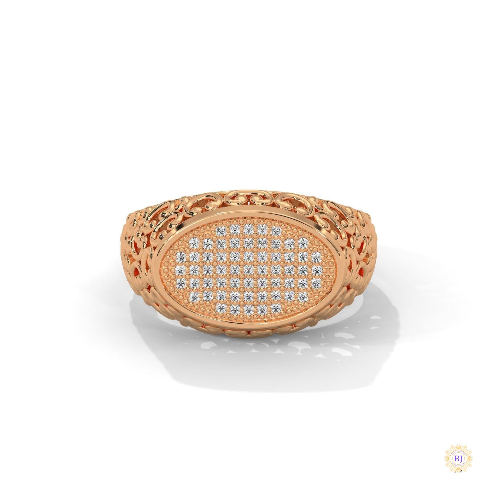 0.30 Ct. Filigree Pavé Lab Diamond Men’s Ring