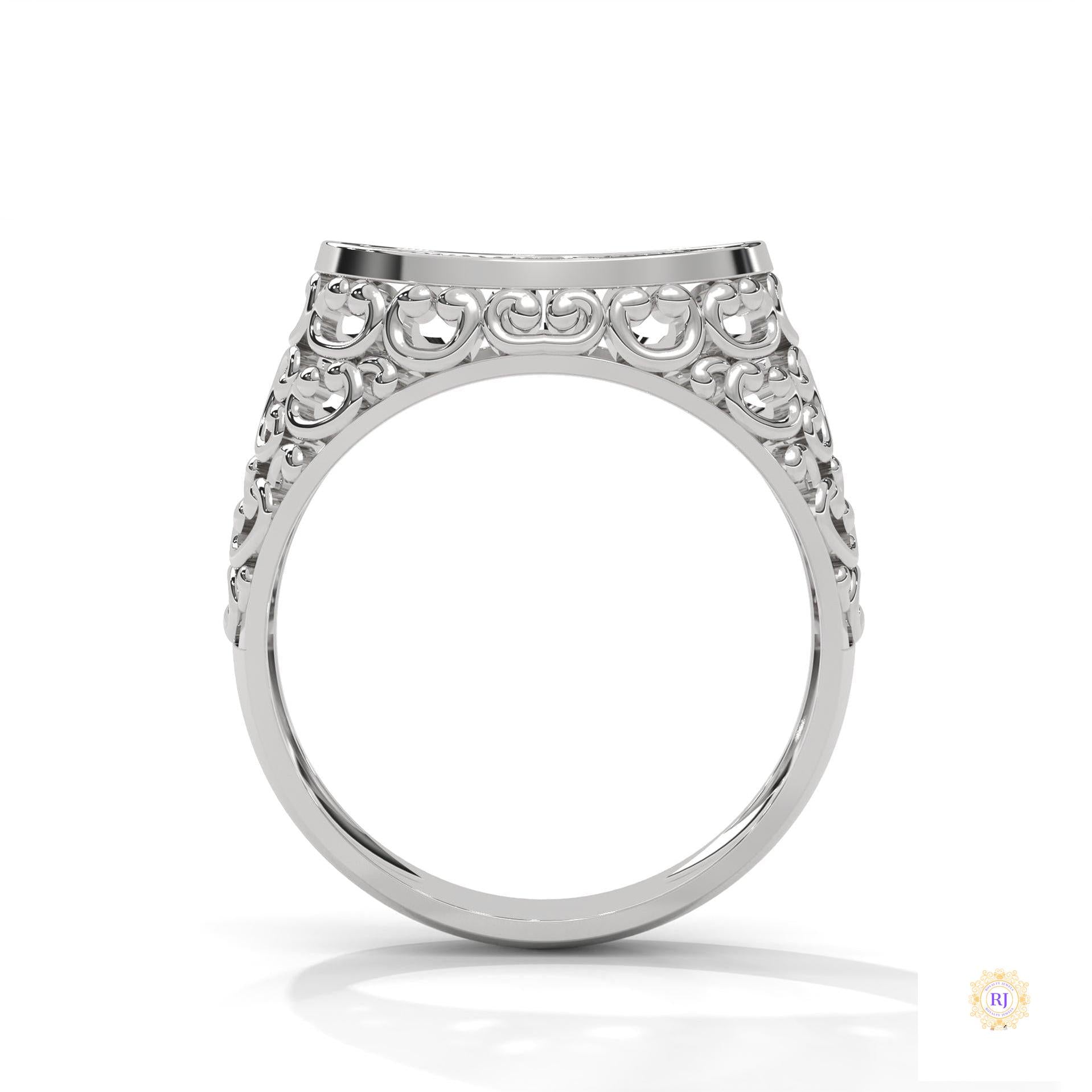 0.30 Ct. Filigree Pavé Lab Diamond Men’s Ring