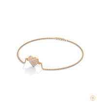 0.30 Ct. Heart Pavé Lab Diamond Bracelet