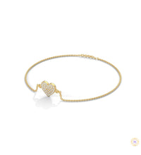 0.30 Ct. Heart Pavé Lab Diamond Bracelet