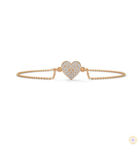0.30 Ct. Heart Pavé Lab Diamond Bracelet