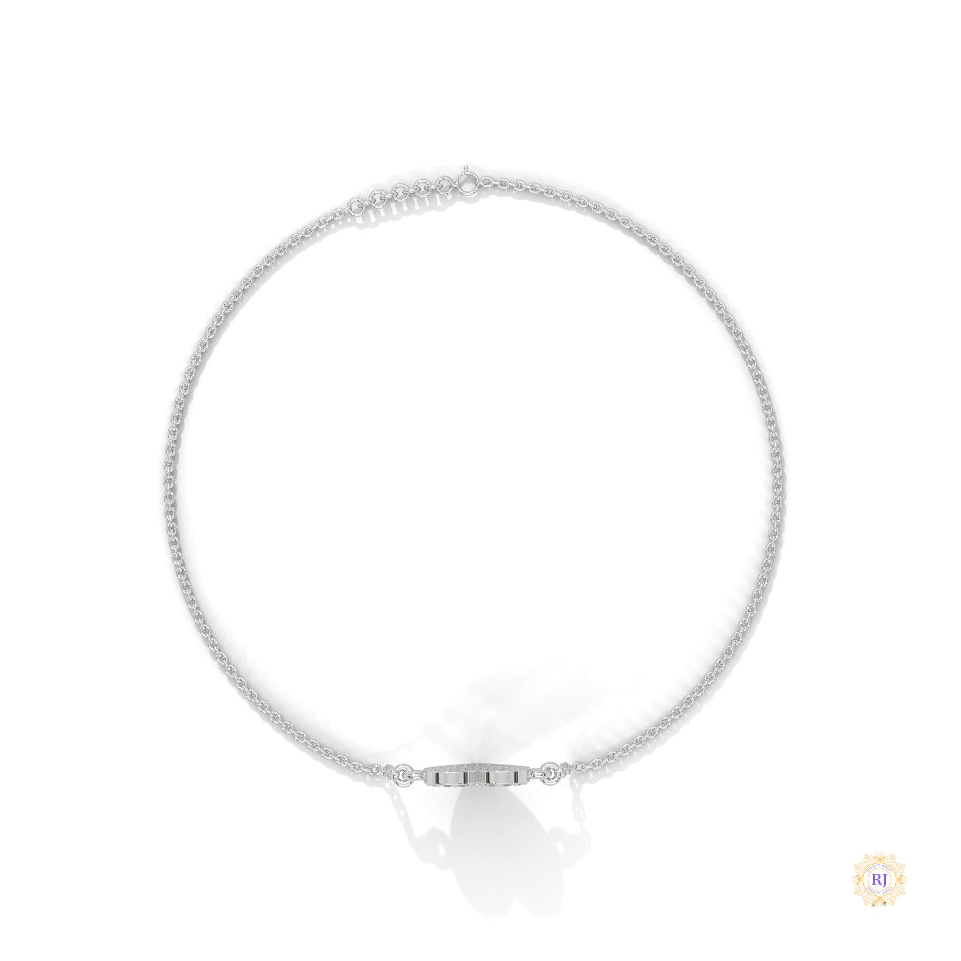 0.30 Ct. Heart Pavé Lab Diamond Bracelet