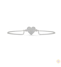 0.30 Ct. Heart Pavé Lab Diamond Bracelet