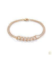 0.30 Ct. Lab Diamond Double Chain Link Bracelet