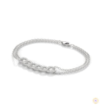 0.30 Ct. Lab Diamond Double Chain Link Bracelet