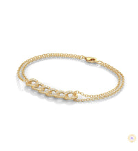 0.30 Ct. Lab Diamond Double Chain Link Bracelet