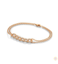 0.30 Ct. Lab Diamond Double Chain Link Bracelet
