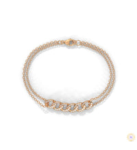 0.30 Ct. Lab Diamond Double Chain Link Bracelet
