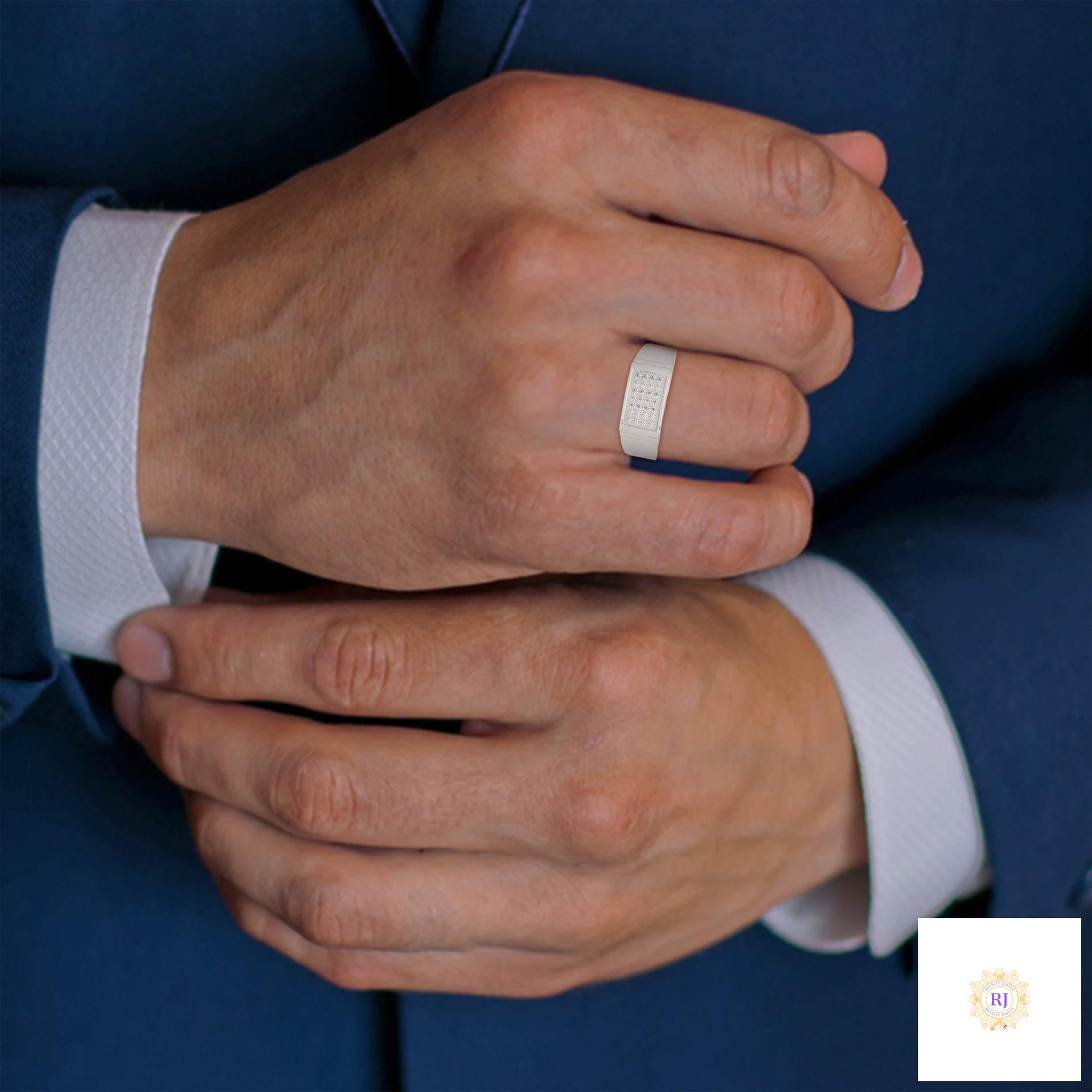 0.30 ct. Men's Pavé Lab Diamond Ring