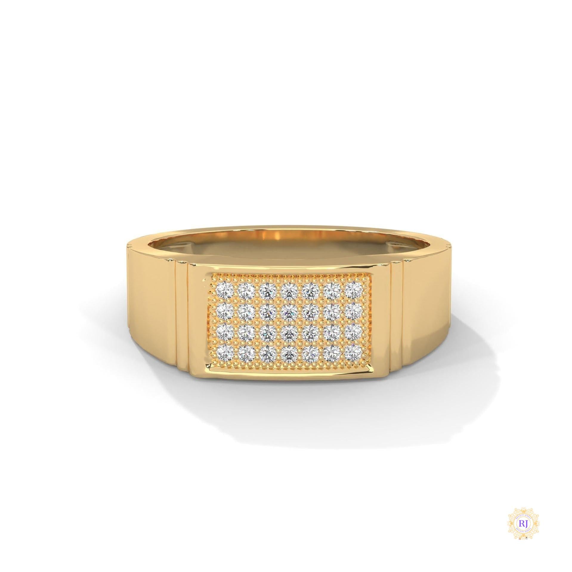 0.30 ct. Men's Pavé Lab Diamond Ring