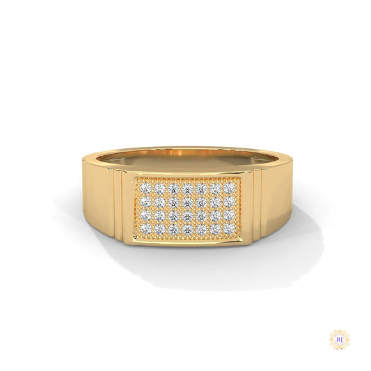 0.30 ct. Men's Pavé Lab Diamond Ring