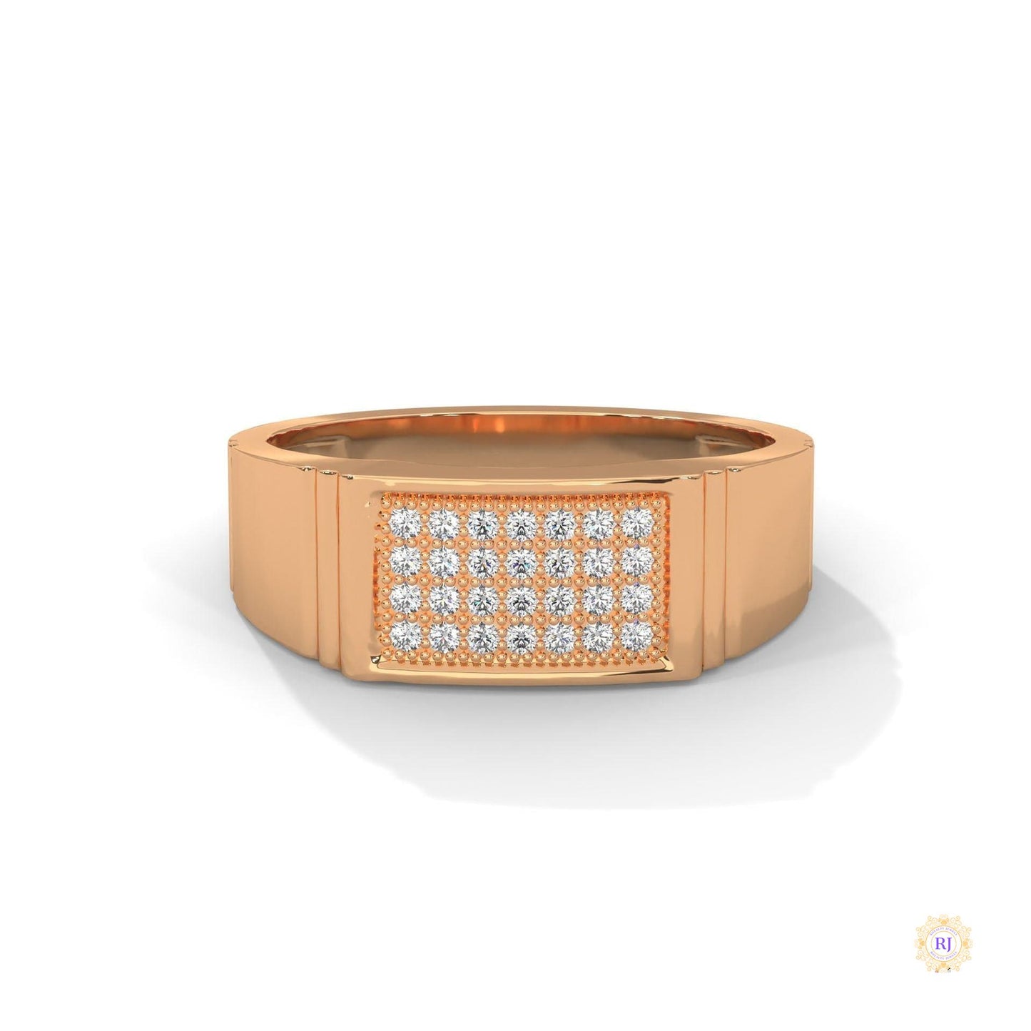 0.30 ct. Men's Pavé Lab Diamond Ring