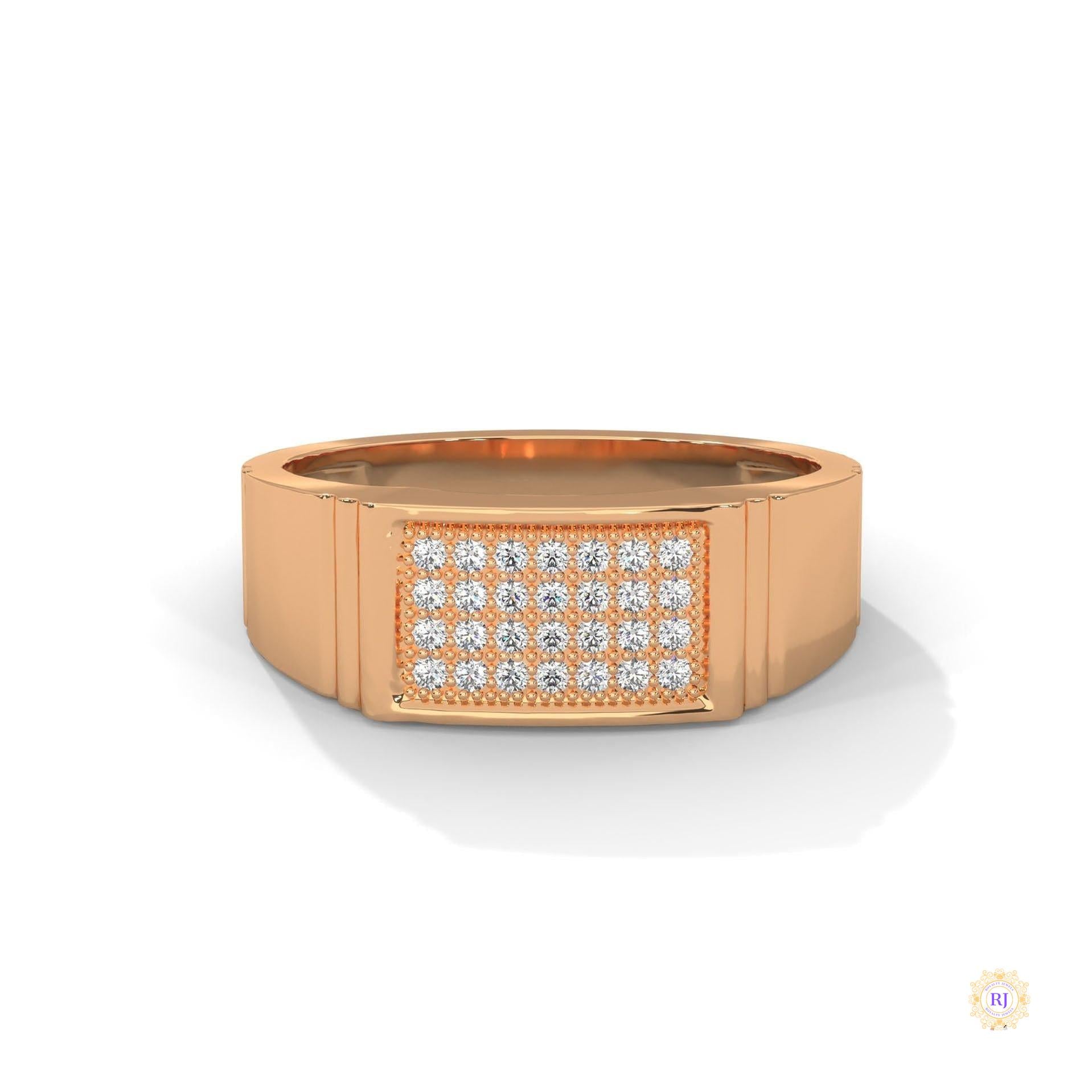 0.30 ct. Men's Pavé Lab Diamond Ring